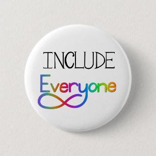 Badge Rond 5 Cm Inclure tout le monde - Sensibilisation à la diver
