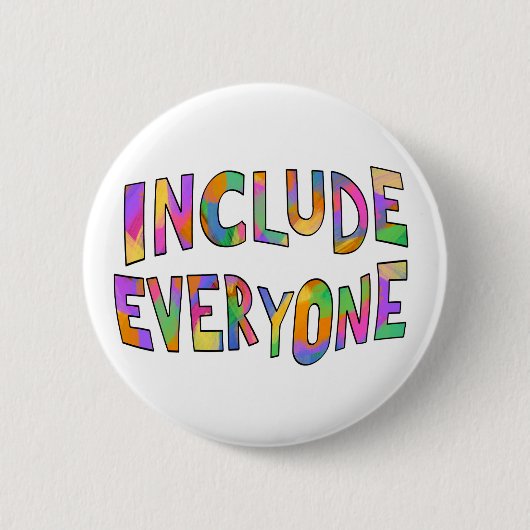 Badge Rond 5 Cm Inclure tout le monde Typographie Neurodiversité B (Devant)