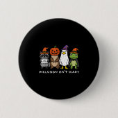 Badge Rond 5 Cm Inclusion Isn't Y Slp Halloween Sped Teacher Anima (Devant)