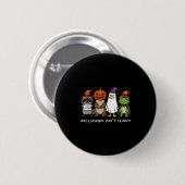 Badge Rond 5 Cm Inclusion Isn't Y Slp Halloween Sped Teacher Anima (Devant & derrière)