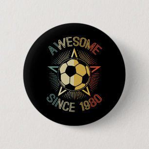 Badge Rond 5 Cm Incroyable depuis 1980 Anniversaire de football ré