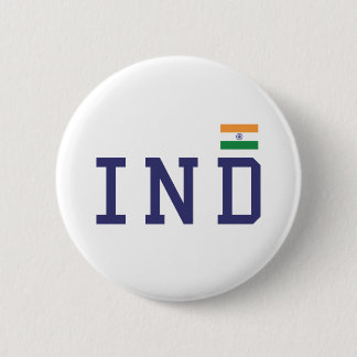 Badge Rond 5 Cm IND Inde Drapeau de Tricolor Desi Patriotique Indi