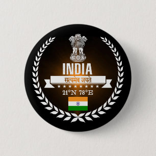 Badge Rond 5 Cm Inde