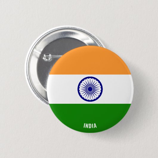 Badge Rond 5 Cm Inde Drapeau charmant patriotique (Devant & derrière)