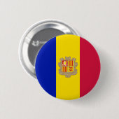 Badge Rond 5 Cm Indicateur Andorre (Devant & derrière)