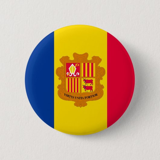 Badge Rond 5 Cm Indicateur Andorre (Devant)