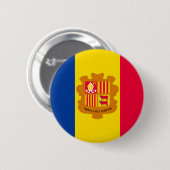 Badge Rond 5 Cm Indicateur Andorre (Devant & derrière)