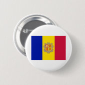 Badge Rond 5 Cm Indicateur Andorre (Devant & derrière)