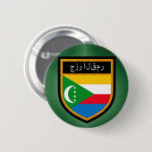 Badge Rond 5 Cm Indicateur Comores (Devant & derrière)