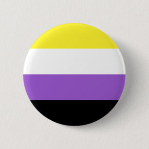 Badge Rond 5 Cm Indicateur de fierté non binaire