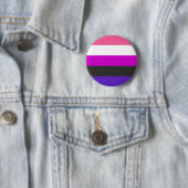 Badge Rond 5 Cm Indicateur de la fierté du fluide genderfluide (En situation)