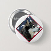Badge Rond 5 Cm Indicateur de malamute 2 de l'Alaska (Devant & derrière)
