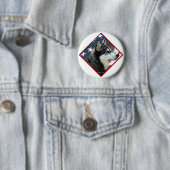 Badge Rond 5 Cm Indicateur de malamute 2 de l'Alaska (En situation)