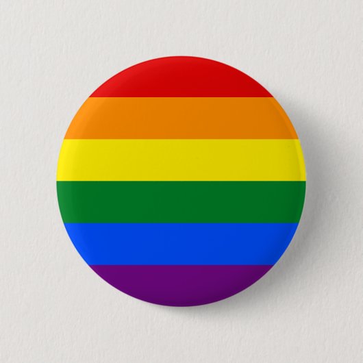 Badge Rond 5 Cm Indicateur LGBT Pride (Arc en ciel) (Devant)