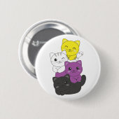 Badge Rond 5 Cm Indicateur Non binaire Pride Non Binary Lgbtq Cute (Devant & derrière)