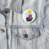 Badge Rond 5 Cm Indicateur Non binaire Pride Non Binary Lgbtq Cute (En situation)