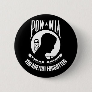 Badge Rond 5 Cm Indicateur POW MIA
