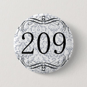 Badge Rond 5 Cm Indicatif régional 209