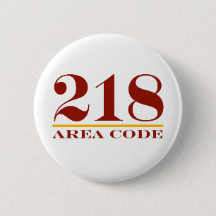 Badge Rond 5 Cm Indicatif régional 218