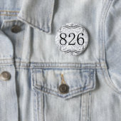 Badge Rond 5 Cm Indicatif régional 826 (En situation)