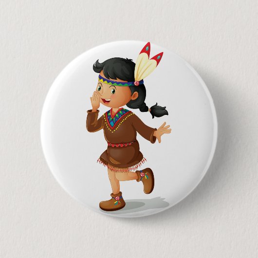 Badge Rond 5 Cm Indien (Devant)