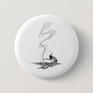 Badge Rond 5 Cm Indien dans sa solitude par NC Wyeth Western Vinta