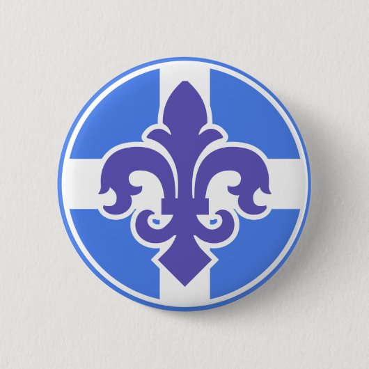 Badge Rond 5 Cm Indigene du Québec (Devant)