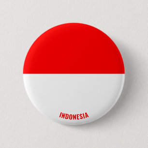 Badge Rond 5 Cm Indonésie Drapeau mignon Patriotique