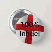 Badge Rond 5 Cm Infidèle de l'Angleterre 100% (Devant & derrière)
