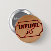 Badge Rond 5 Cm Infidèle (kafir) (Devant & derrière)