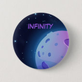 Badge Rond 5 Cm Infinité Dans Le Bouton Violet (Devant)