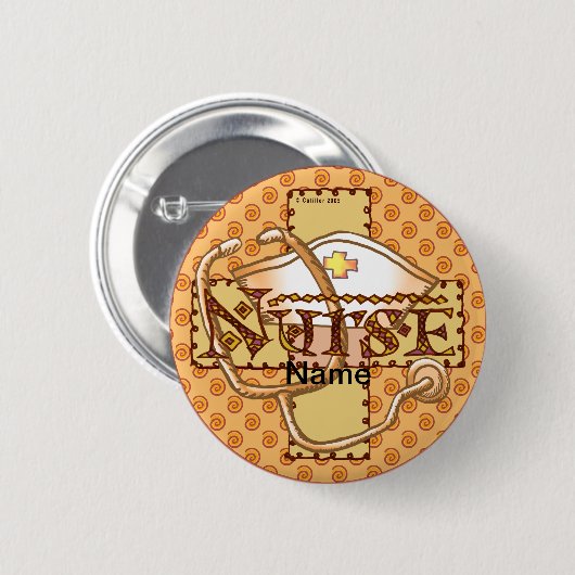 Badge Rond 5 Cm Infirmière (Devant & derrière)