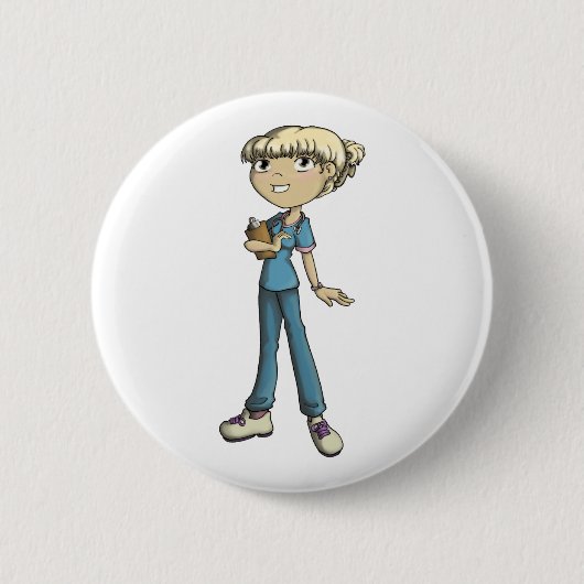 Badge Rond 5 Cm Infirmière (Devant)