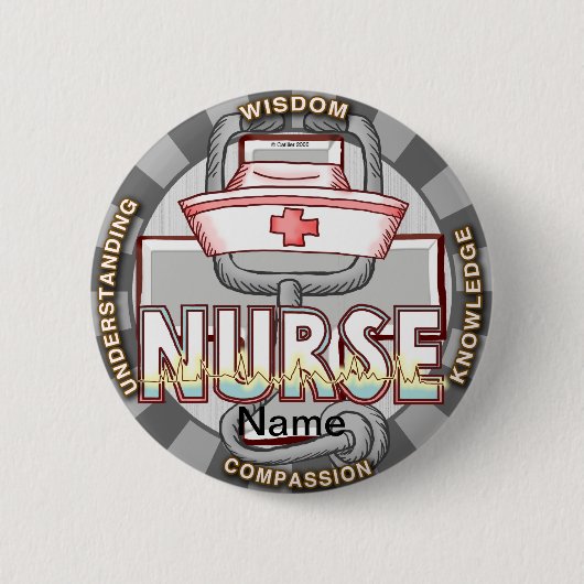 Badge Rond 5 Cm Infirmière (Devant)