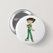 Badge Rond 5 Cm Infirmière (Devant & derrière)