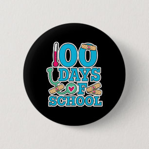 Badge Rond 5 Cm Infirmière 100 Jours D'École