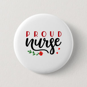 Badge Rond 5 Cm Infirmière Cadeau Fière Infirmière