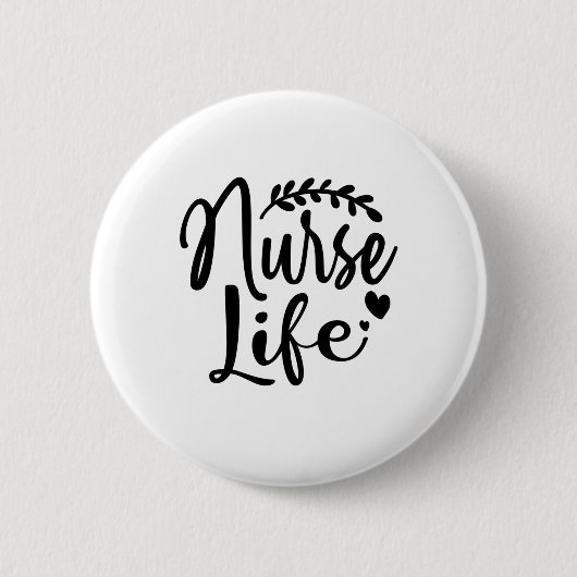 Badge Rond 5 Cm Infirmière Cadeau Infirmière Vie (Devant)