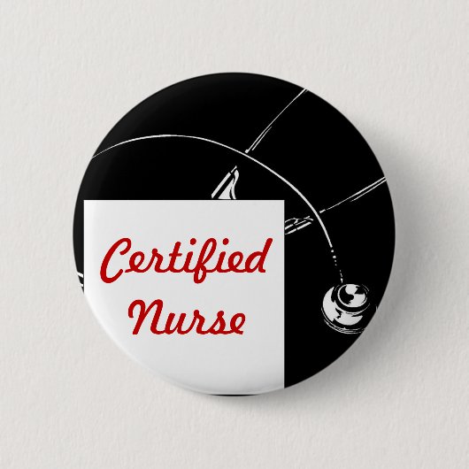 Badge Rond 5 Cm Infirmière certifiée (Devant)