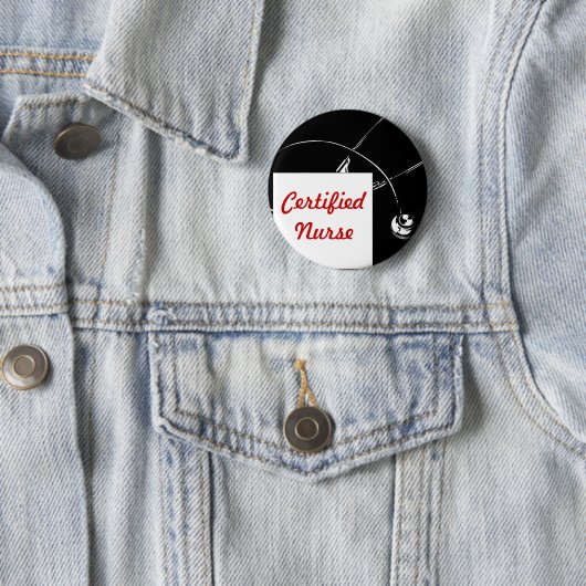 Badge Rond 5 Cm Infirmière certifiée (En situation)
