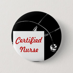 Badge Rond 5 Cm Infirmière certifiée