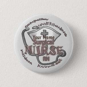 Badge Rond 5 Cm Infirmière chirurgicale épingle Axiom