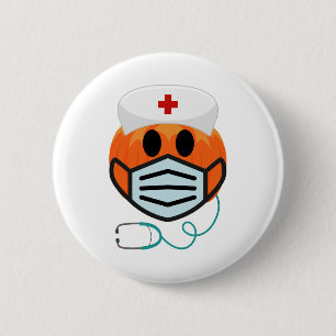 Badge Rond 5 Cm Infirmière citrouille drôle Effrayant Costume d'in