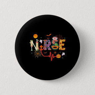 Badge Rond 5 Cm Infirmière Costume Halloween Stethoscope Pump puls