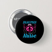 Badge Rond 5 Cm Infirmière de dialyse (Devant & derrière)