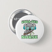 Badge Rond 5 Cm Infirmière de Koala (Devant & derrière)