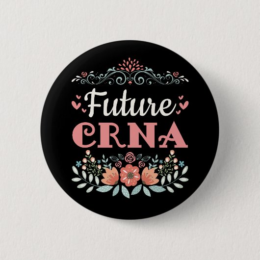 Badge Rond 5 Cm Infirmière de la CRNA (Devant)