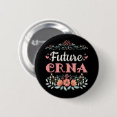 Badge Rond 5 Cm Infirmière de la CRNA (Devant & derrière)