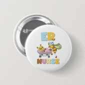 Badge Rond 5 Cm Infirmière d'ER d'abeille (Devant & derrière)