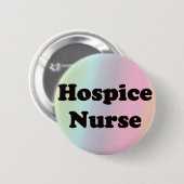Badge Rond 5 Cm Infirmière d'hospice (Devant & derrière)